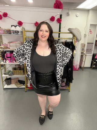 Curvy Animal Print Blazer