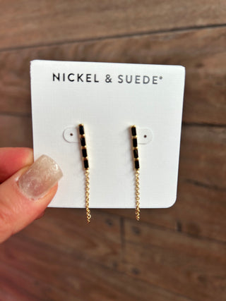 Black Lucia Statement Earrings