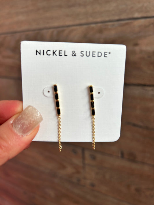 Black Lucia Statement Earrings