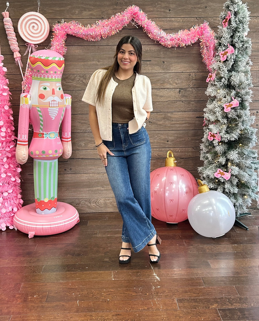 Puff Sleeve Cardigan Ivory