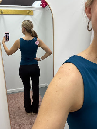Boat Neck Tank Dark Teal