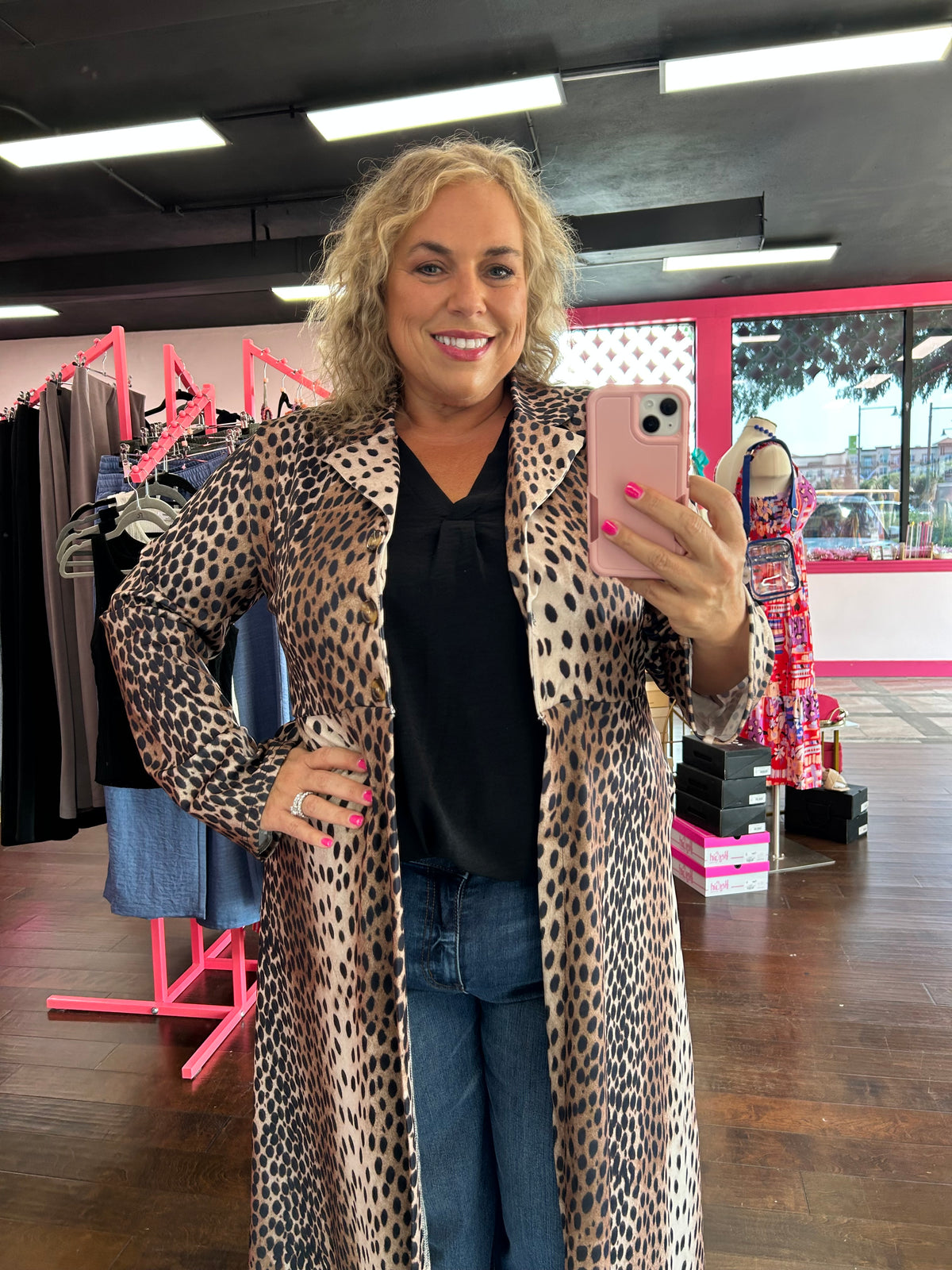 Leopard Long Cardigan Jacket