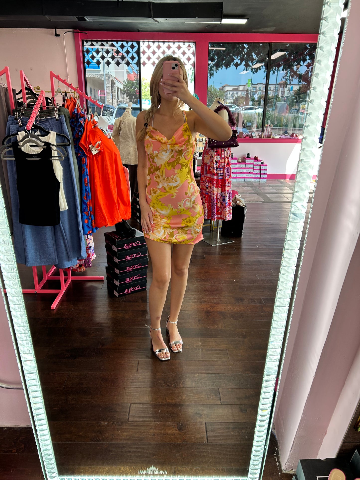 Satin Mini Dress Paradise Vibes