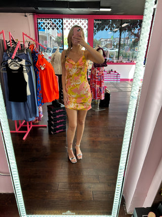Satin Mini Dress Paradise Vibes