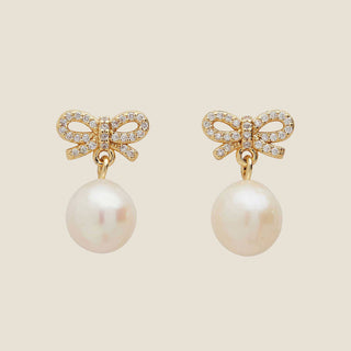 Bow and Pearl Studs