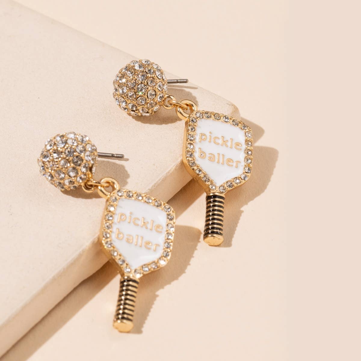 Pickle Baller 18K Gold Dipped Earring