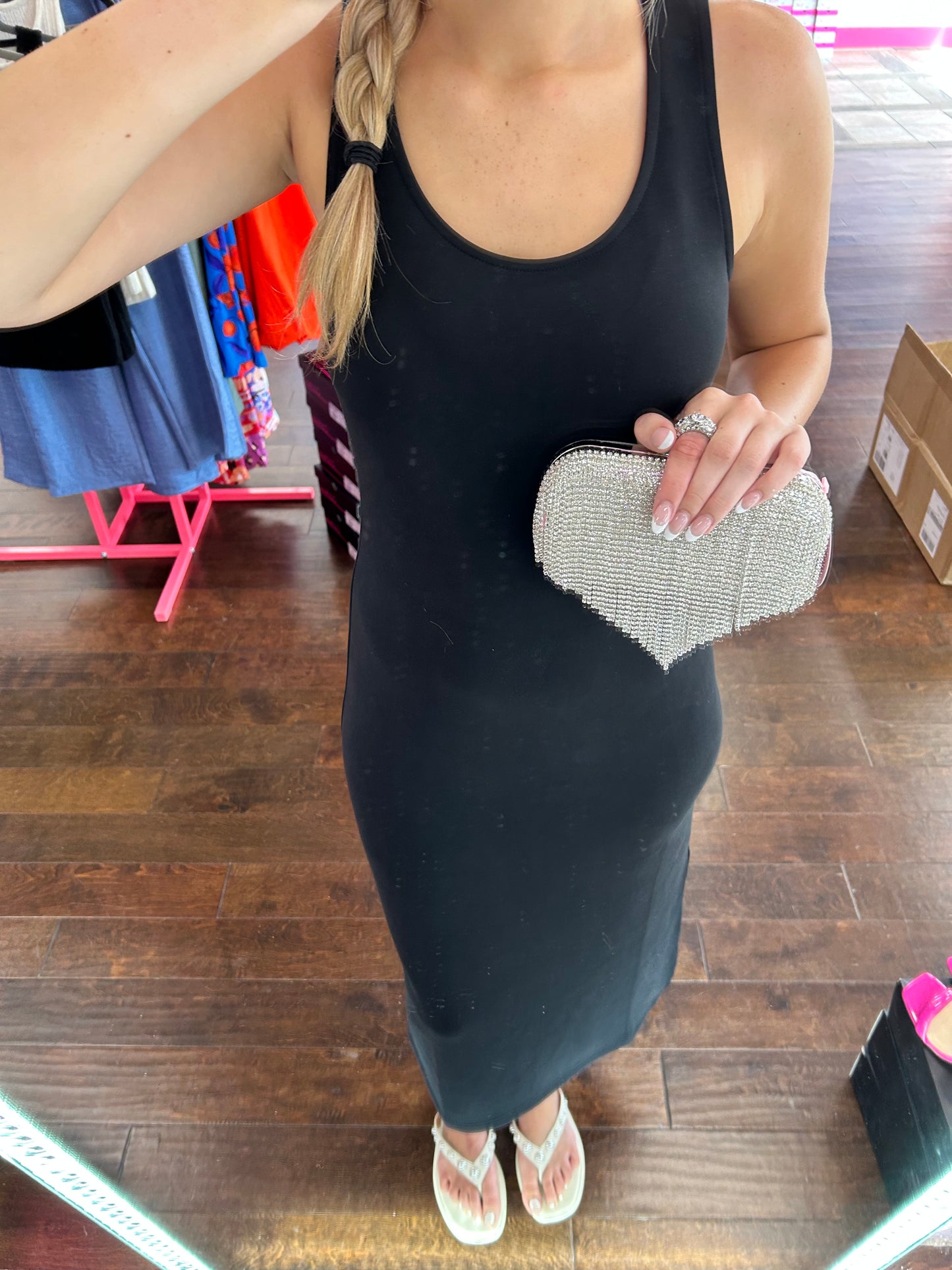Dripping Sparkle Clutch Gold