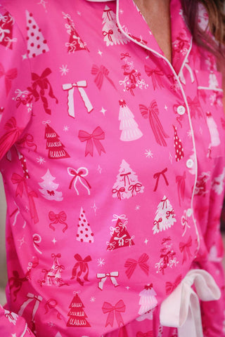 Pinkmas Ruffle Pajama Set