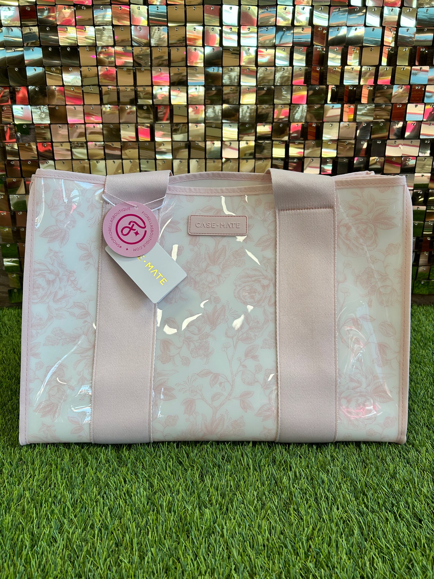 Afternoon Rosé Bow Jelly Tote Bag