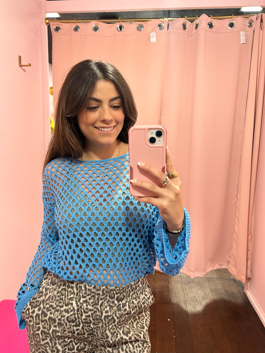 Coastal Breeze Crochet Sweater