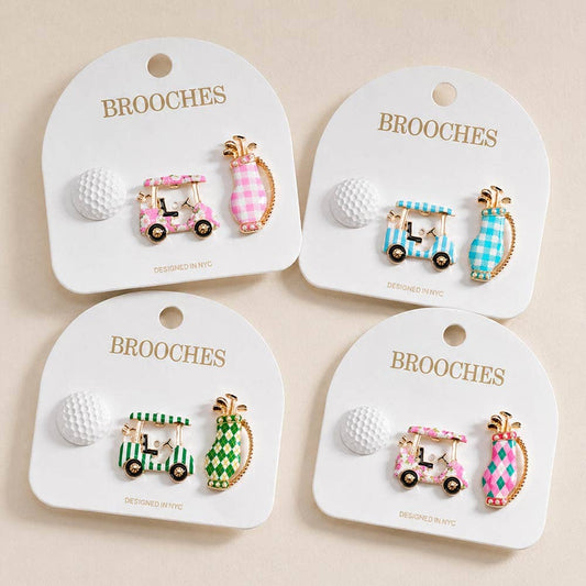 3PCS Golf Pin Brooch Set