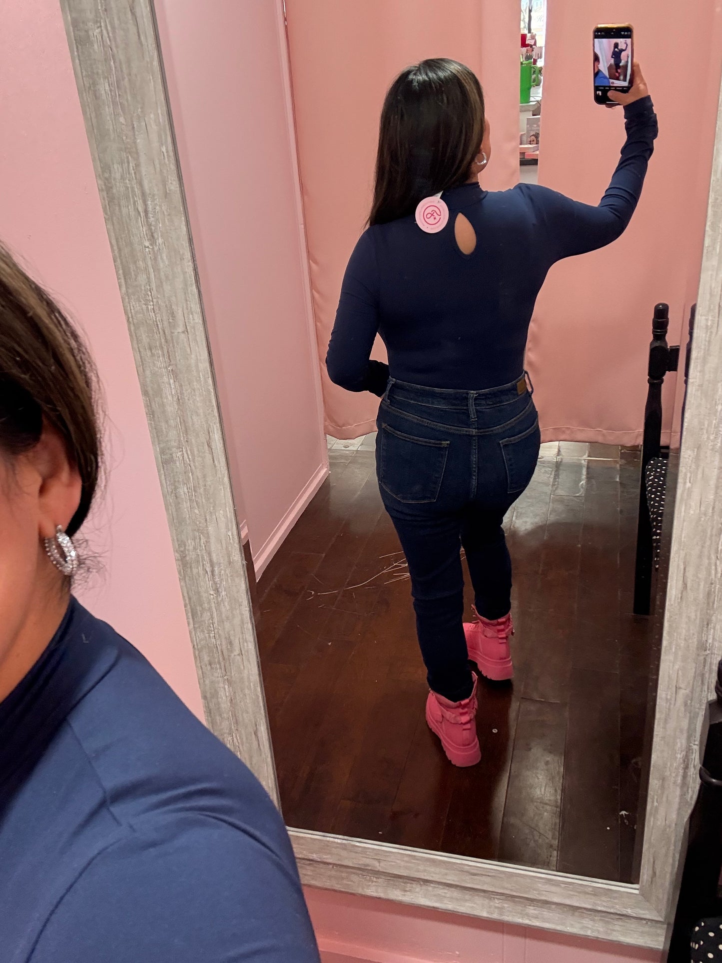 Curvy Butter Stretch Bodysuit Navy