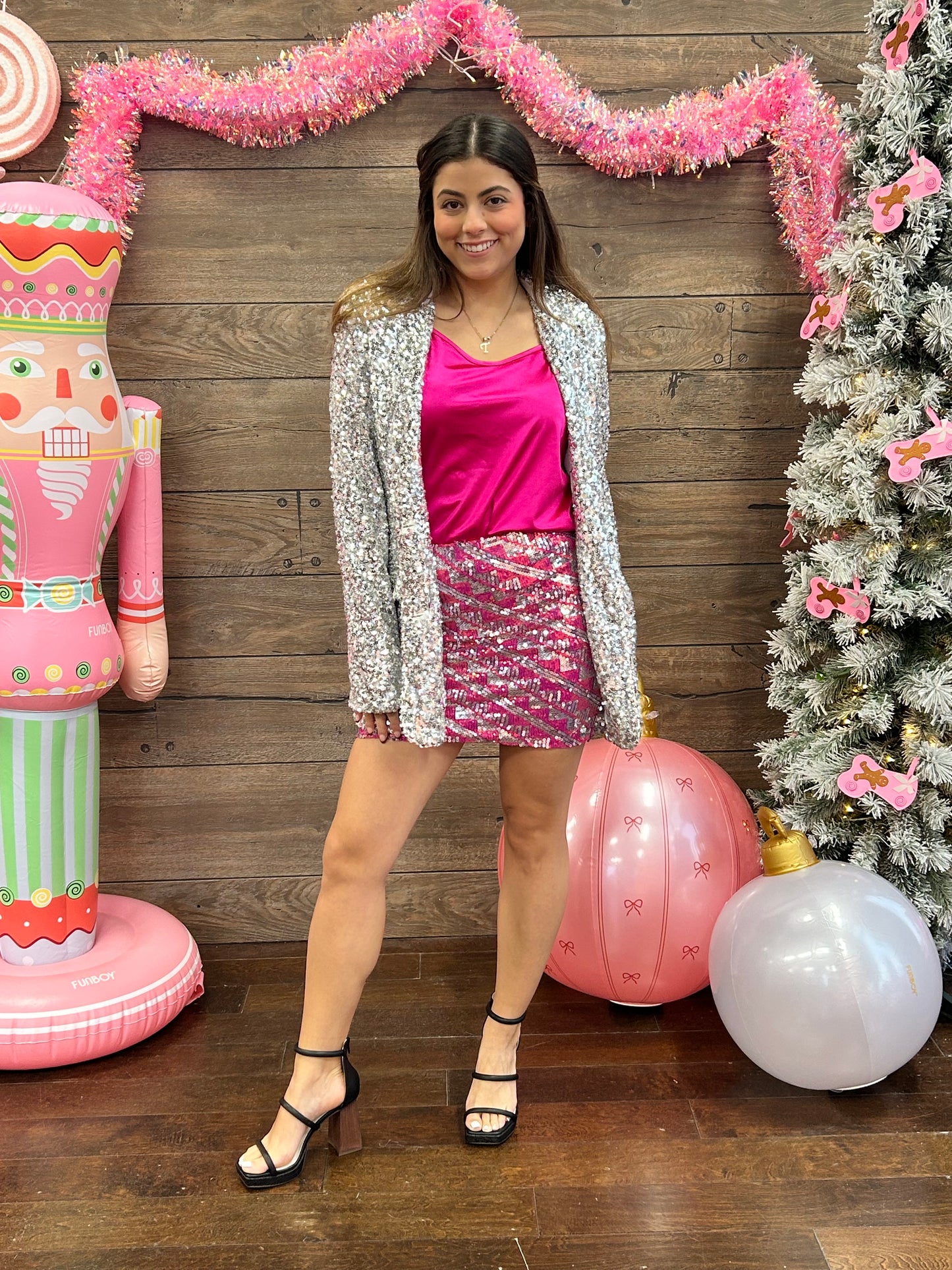 Silver Sequin Blazer