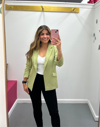 3/4 Sleeve Blazer Sage