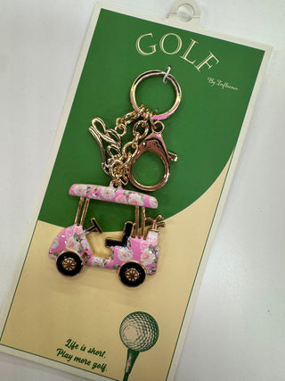 Pink Golf Cart Bag Charm
