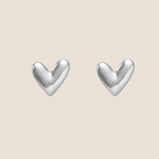 Silver Sweetheart Studs