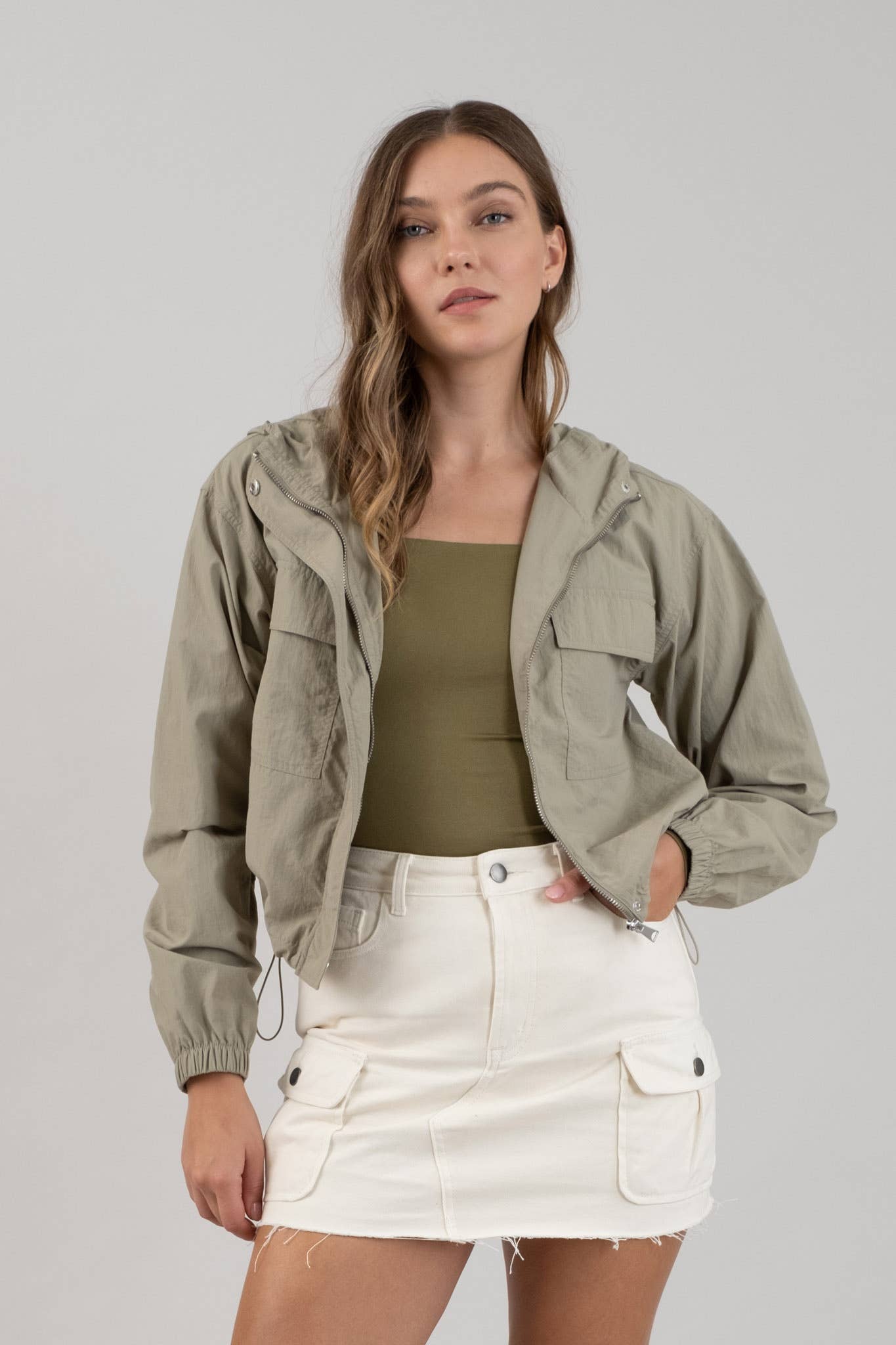 City Breeze Cropped Windbreaker