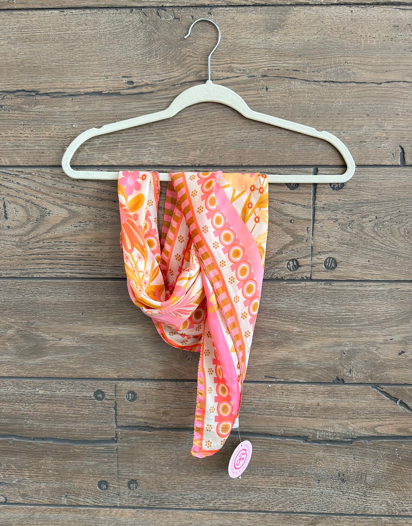 Flower Market Bandana Scarf - Pink