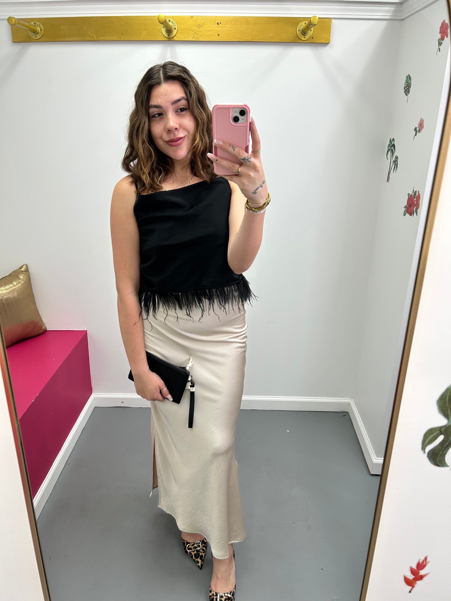 Luxe Slit Maxi Skirt – Pearl