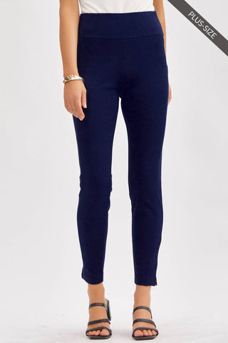 Curvy Skinny Ponte Pants 28" Black