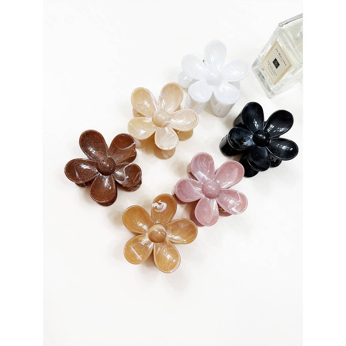 Glittered Daisy Hair Clip