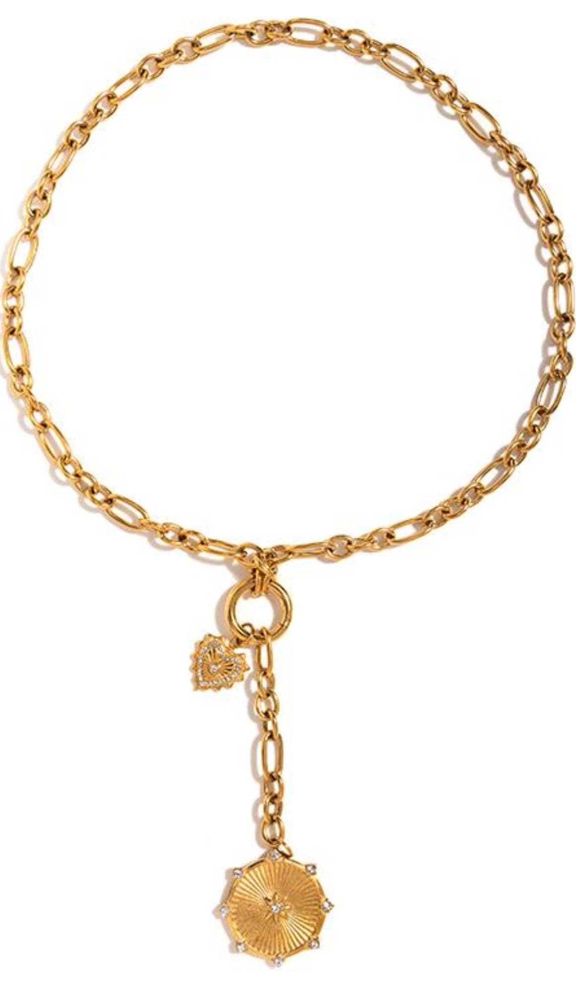 Sun Dial Charm Necklace