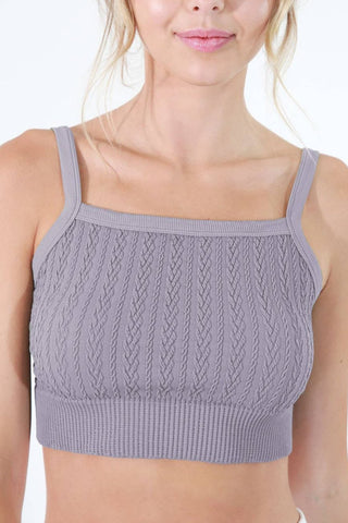 Cable Knit Bralette (9 colors)