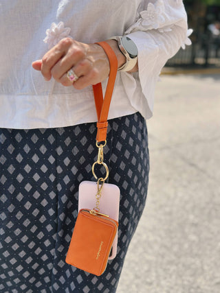 Clip & Go Phone Lanyard RFID Brown