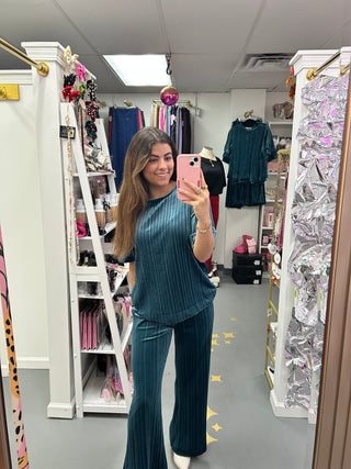 Velvet Pants Teal