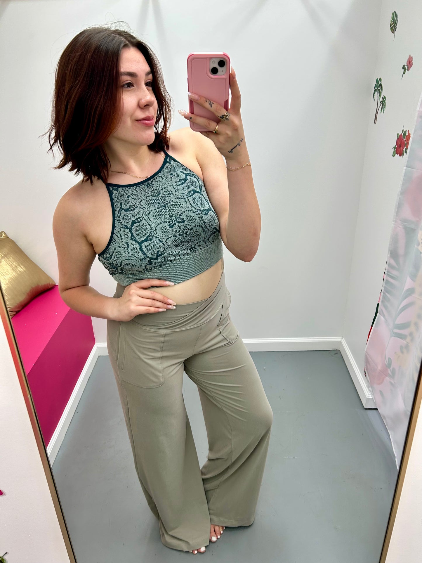 V Waist Soft Pants Stone