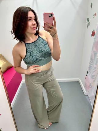 V Waist Soft Pants Stone