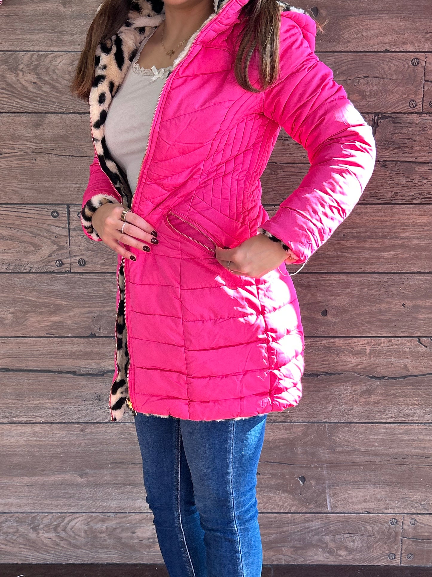 Reversible Luxe Puffer Pink