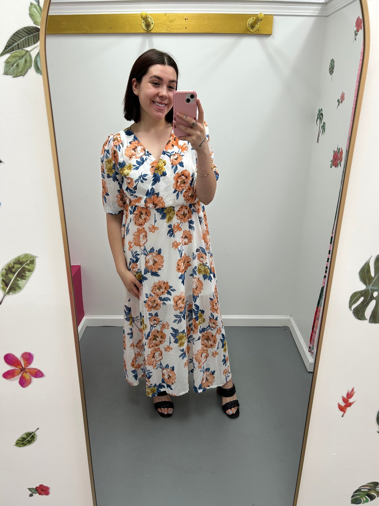 Chiffon Floral Maxi Dress
