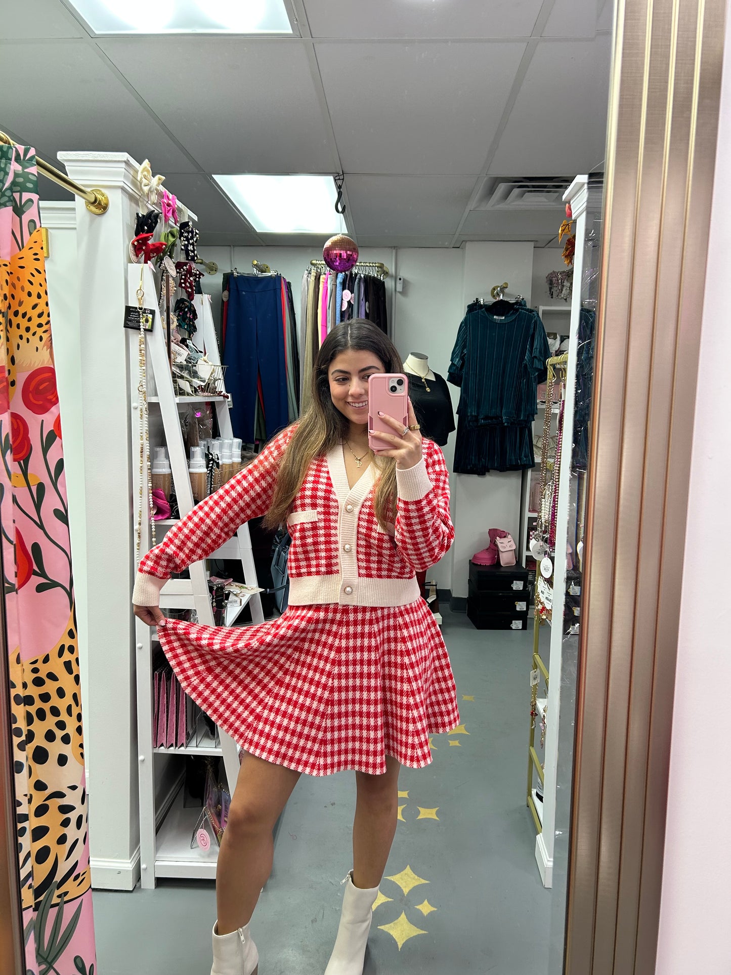 Peppermint Check Skirt