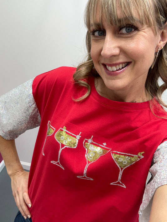 Cocktail Time Crop Tee