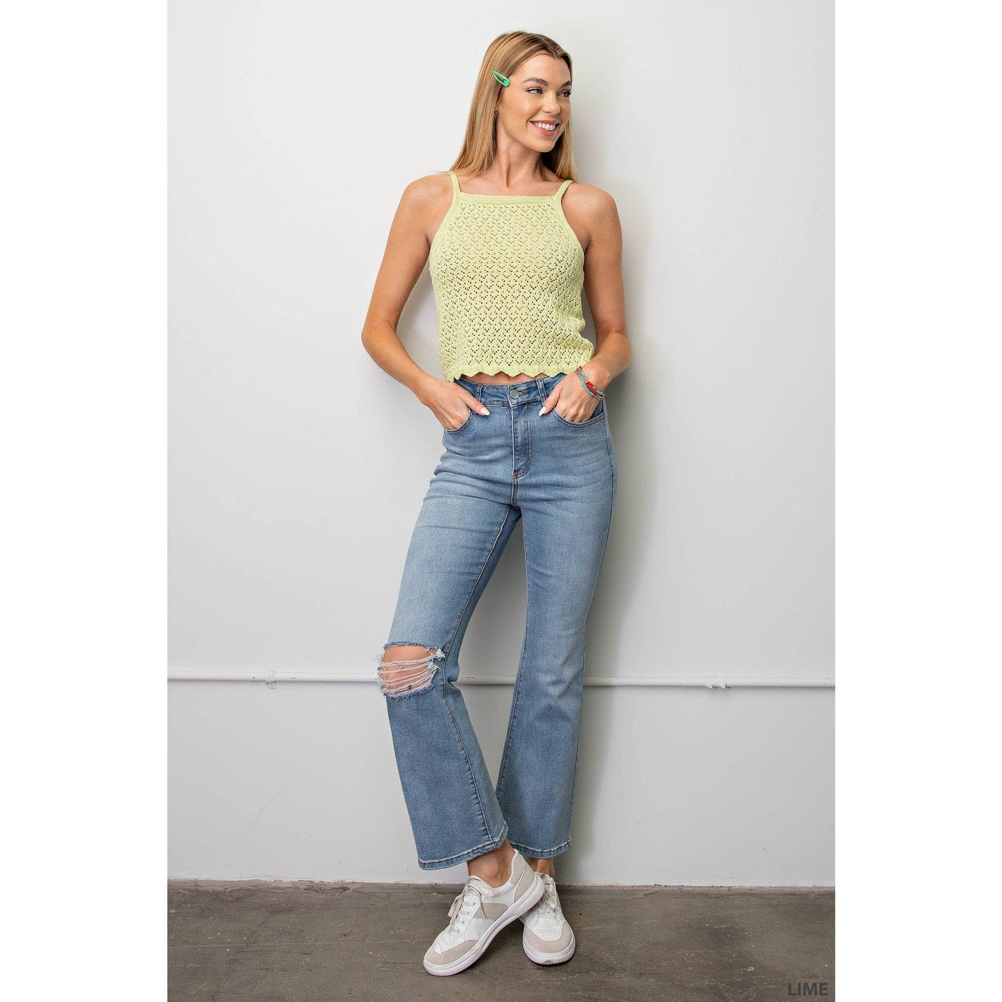 Knit Tank Lime