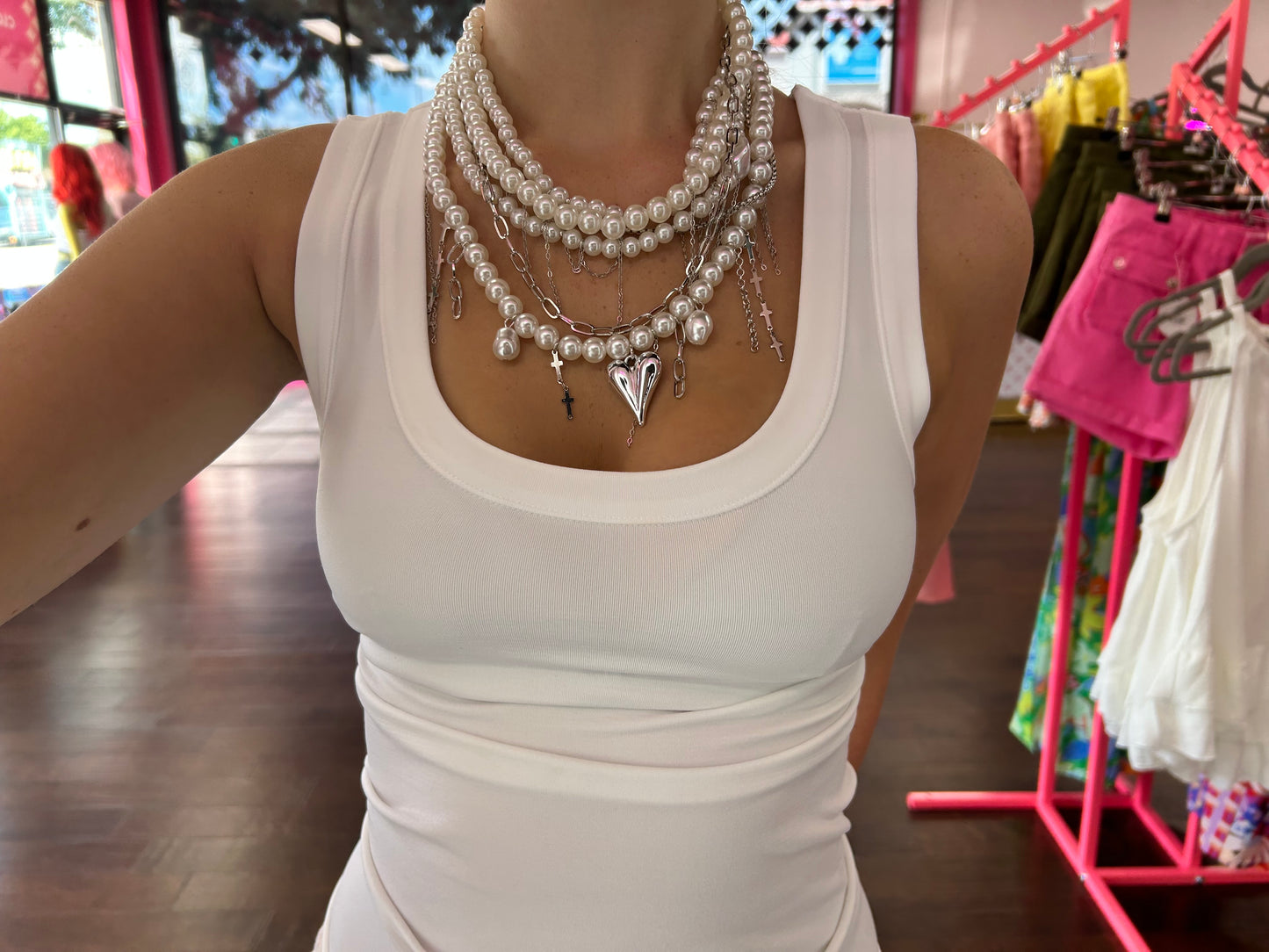 Midnight Romance Layered Pearl Necklace