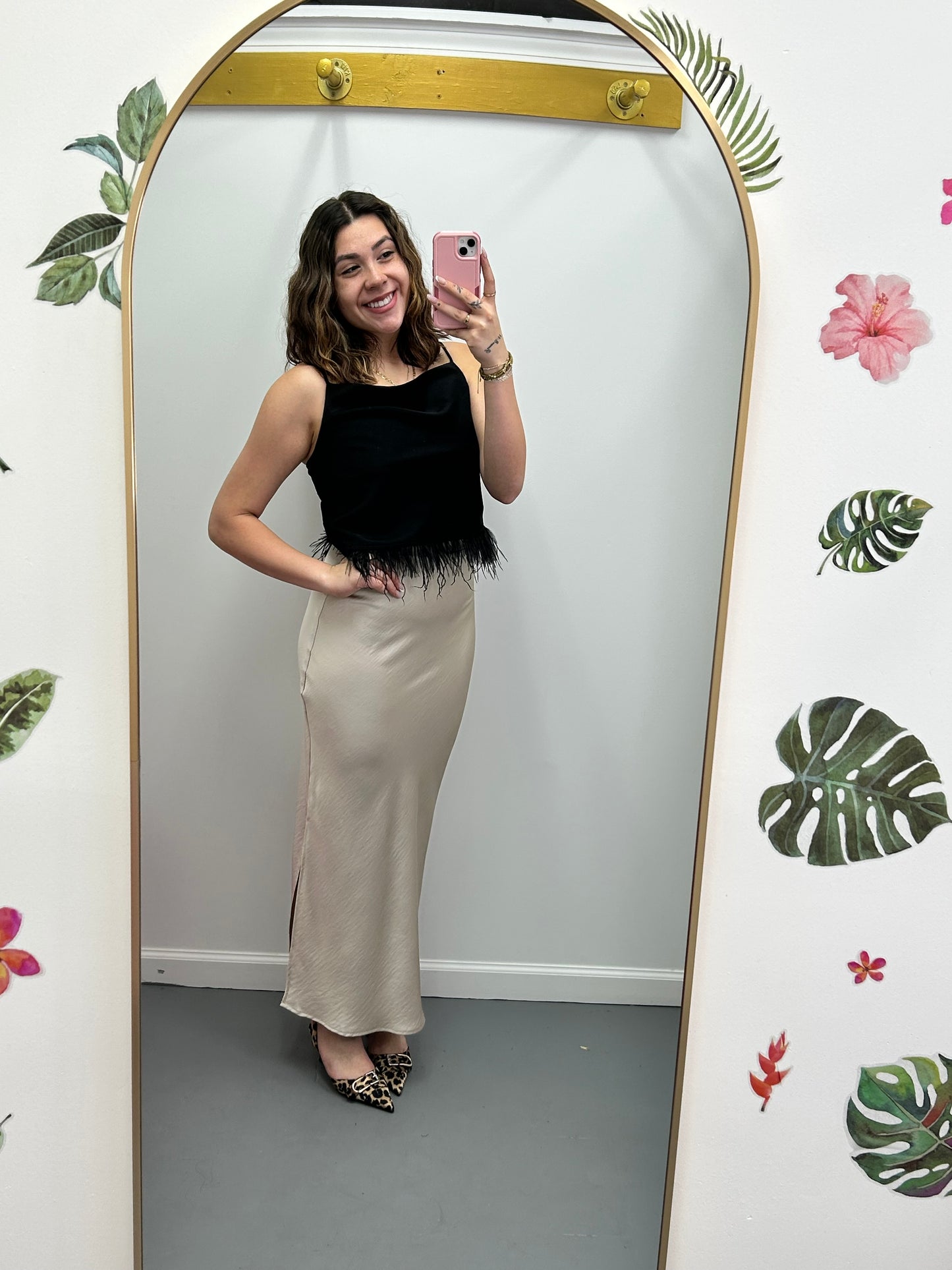 Luxe Slit Maxi Skirt – Pearl