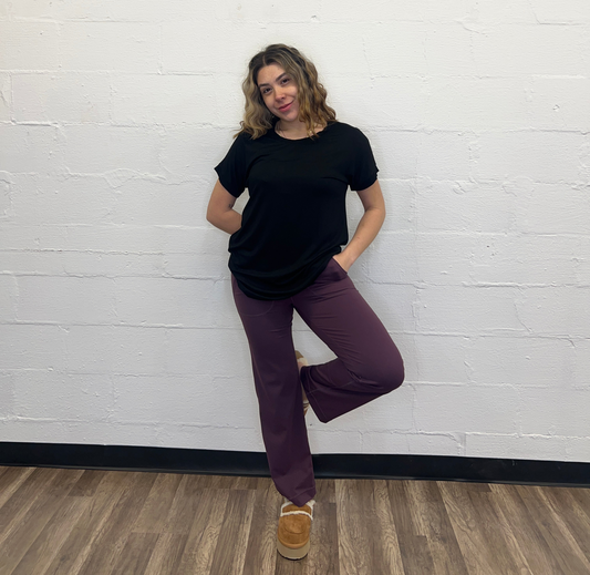 Straight Leg Butter Leggings Grape