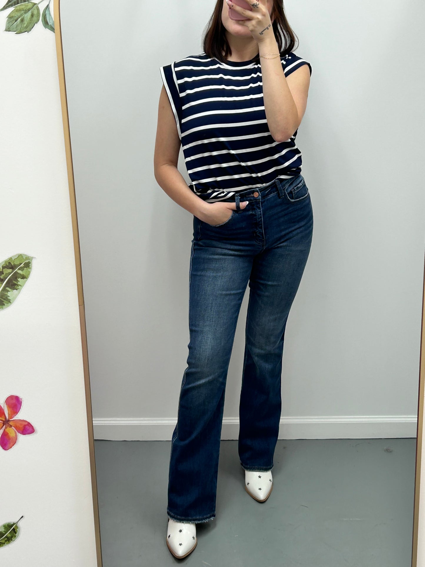 Stripped Dressy Tank