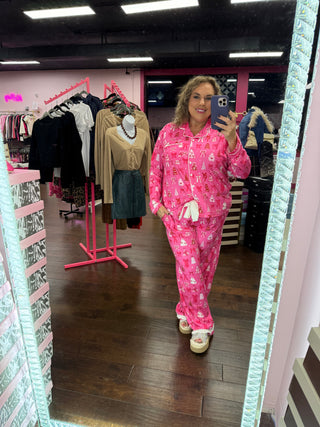 Pinkmas Ruffle Pajama Set