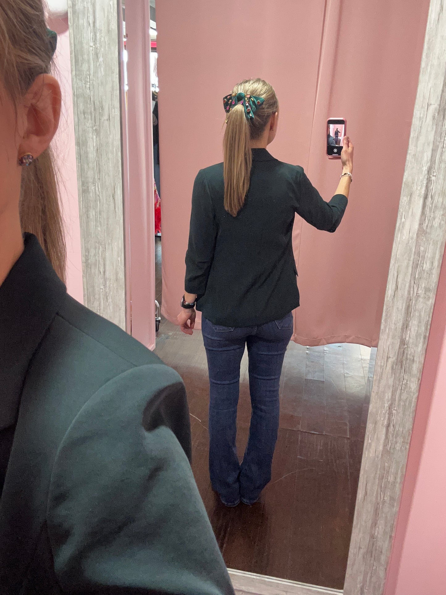 3/4 Sleeve Blazer Forest Green