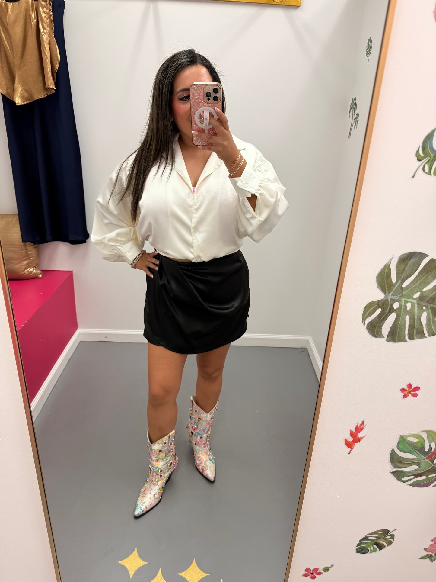 Mini Wrap Skort Black