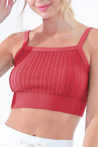 Cable Knit Bralette (9 colors)