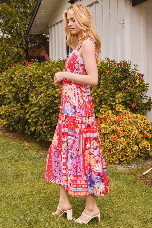 Curvy Pink Tropics Dress