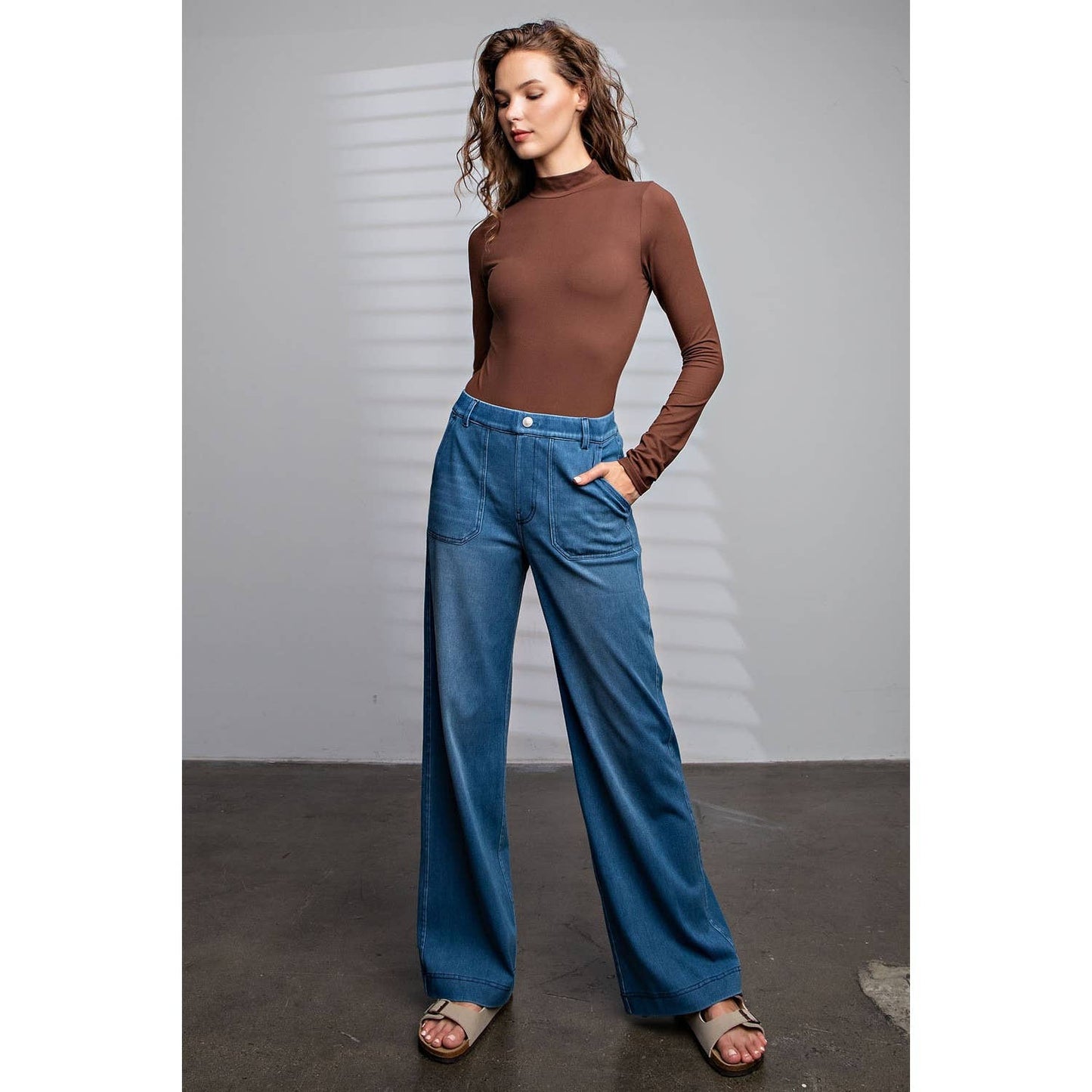 Curvy Butter Stretch Bodysuit Brown