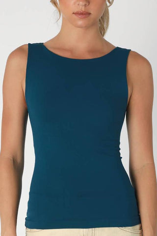 Boat Neck Tank Dark Teal