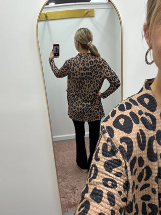 Waffle Cheetah Cardigan