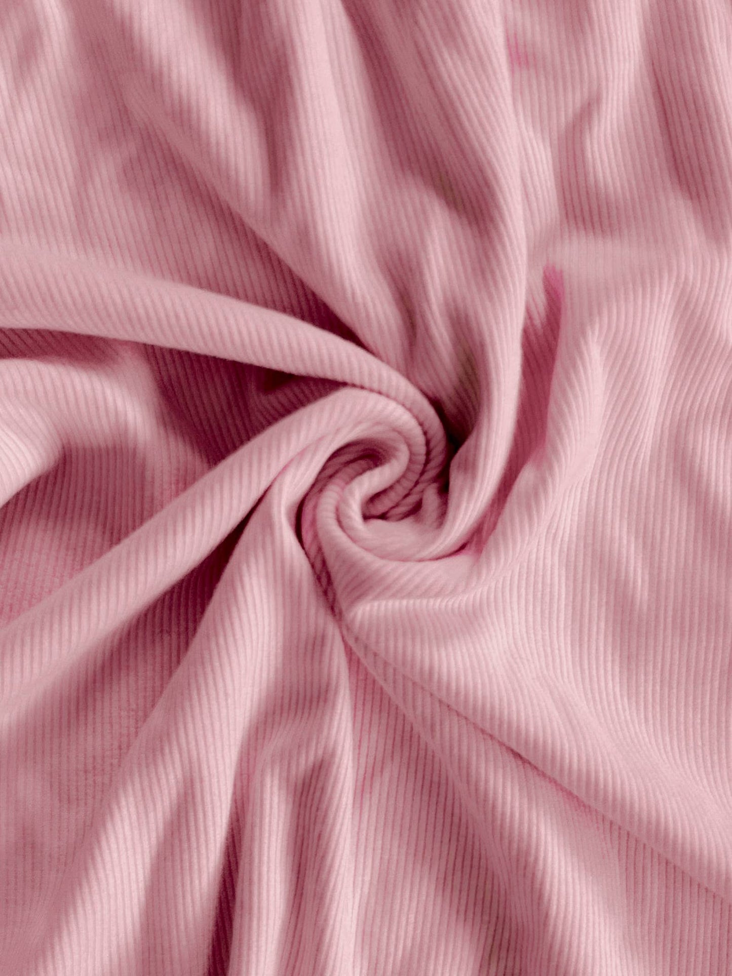 Lace Trim Ribbed Tee LS Lt Pink