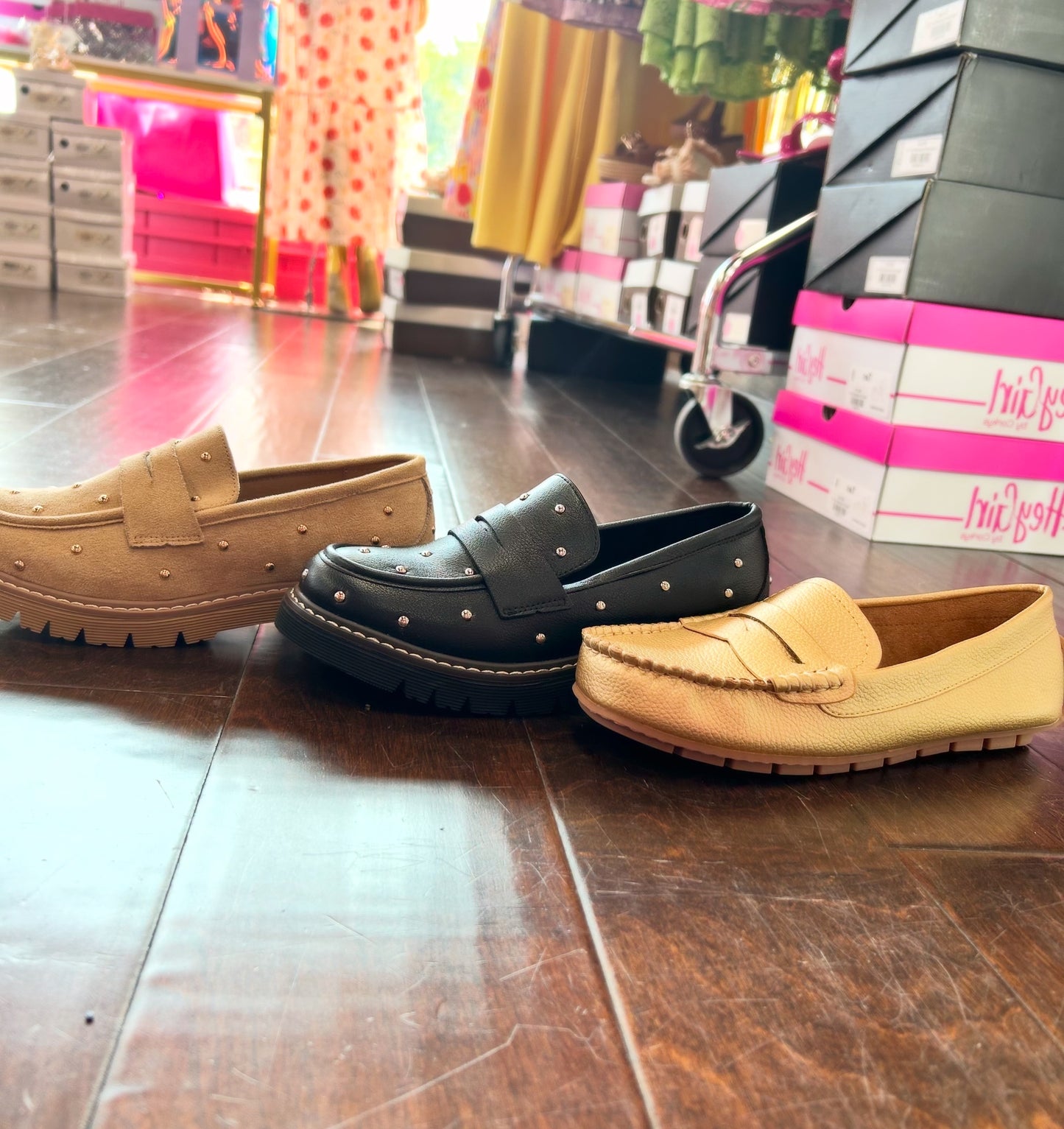 Tan Studded Loafer